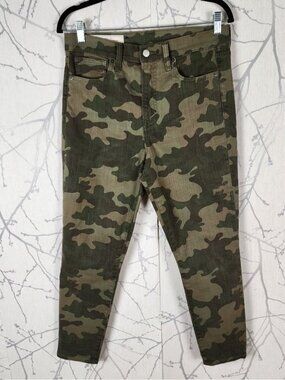 GAP Camo Stretch Denim High Rise True Skinny Ankle Jeans